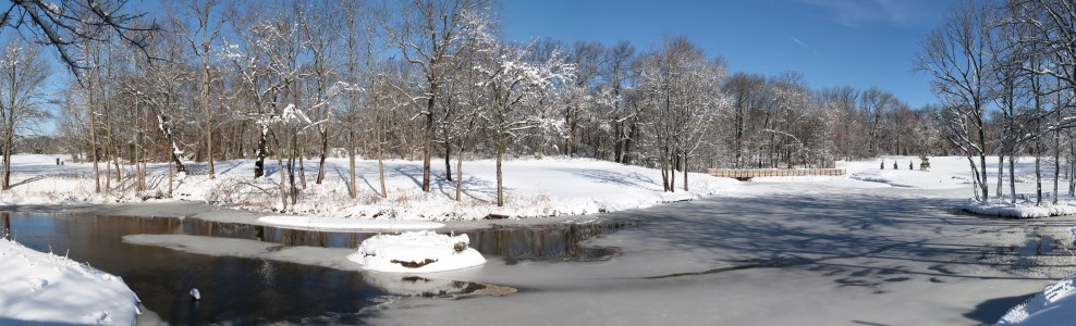 Winter Scene on Terrace Pond and Colonial Terrace Golf Course