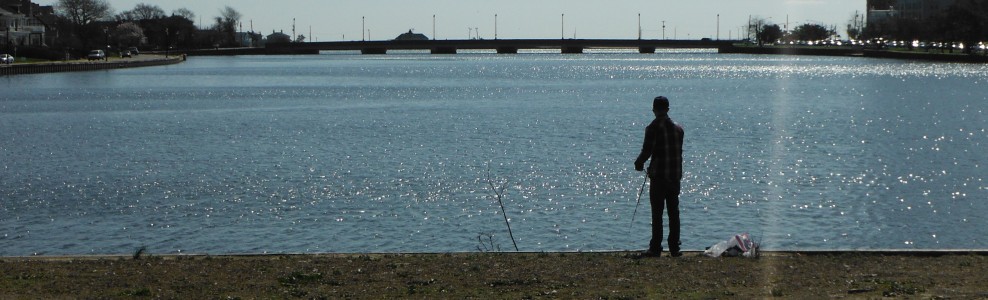 Asbury Park Fishing Club’s spring 2013 Carp Fishing contest: Brendan Gifford going for the big one.